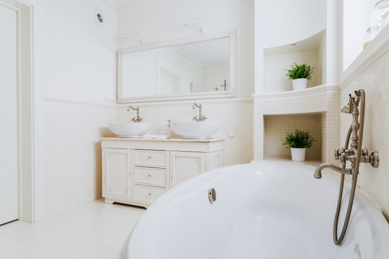 Elegant Bathroom with New Bathtub