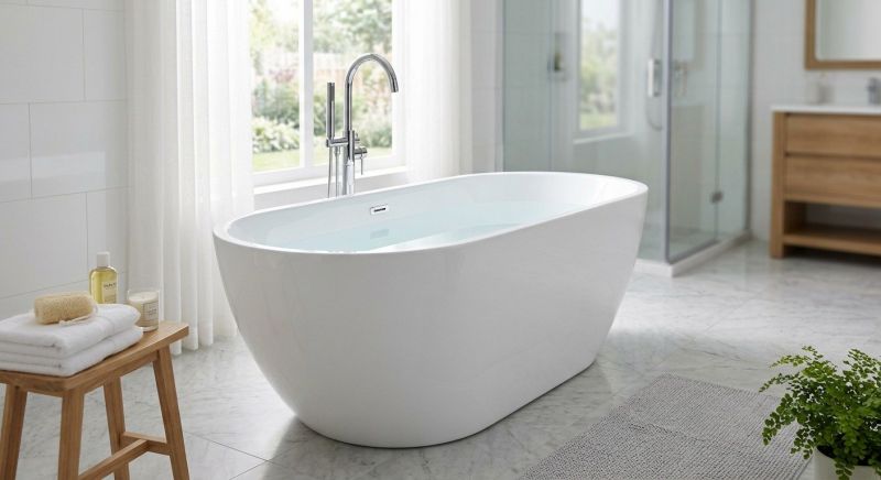 Freestanding Tub Installation in South Portland, ME